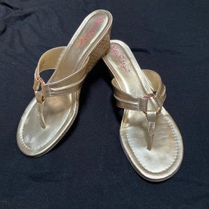Lilly Pulitzer - McKim Wedge, gold, size 9